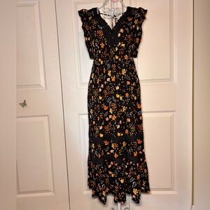 Saltwater LUXE Black Floral Maxi Dress